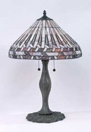 GLASS LAMP METAL BASE W MARBLE / NEW LIGHTING