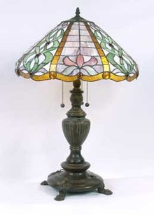 GLASS LAMP METAL BASE W MARBLE / NEW LIGHTING