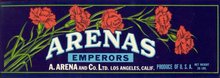 Arenas Grape Crate Label