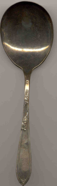 ANTIQUE NEW ENGLAND SILVERPLATE SERVING SPOON