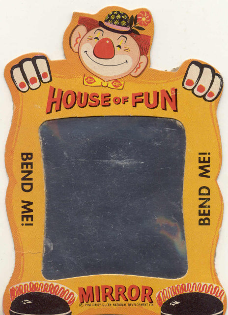 Dairy Queen Clown Mirror Toy 1960