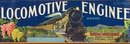 VINTAGE LOCOMOTIVE ENGINEER GRAPES TRAIN LABEL