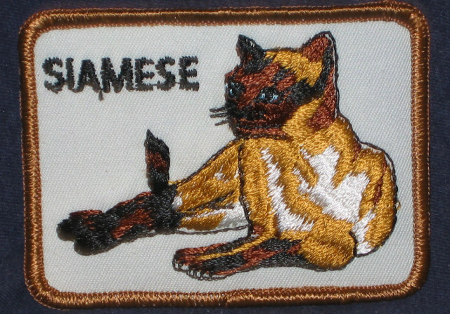VINTAGE SIAMESE CAT PATCH / NOS 1960S
