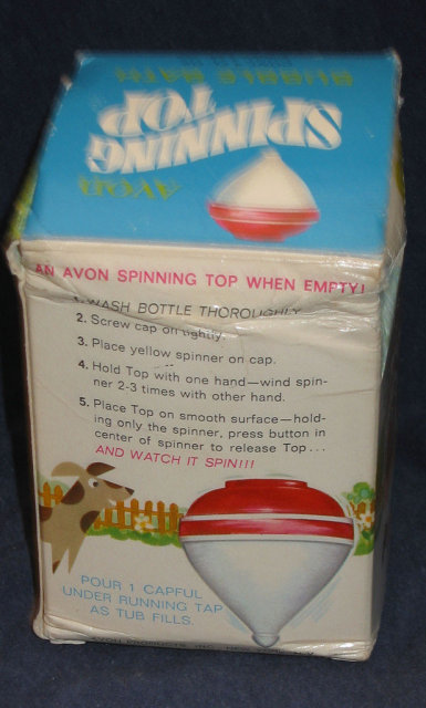 VINTAGE AVON SUPER SPINNER BATH TOP TOY in BOX