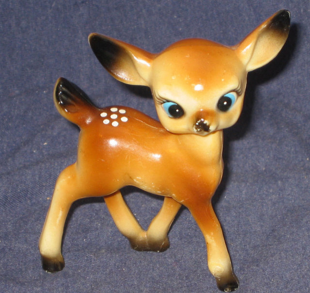 VINTAGE BABY DEER TOY STATUE DOLL