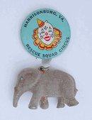 HARRISBURG VA FLOCKED ELEPHANT CIRCUS SOUVENIR