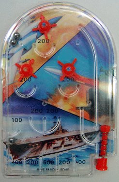 VINTAGE SPACE PINBALL TOY GAME / 1960S