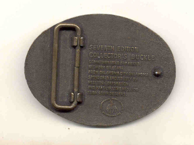 Hesston Brass Cowboy Belt Bucklet