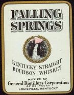 VINTAGE FALLING SPRINGS WHISKEY LABEL