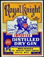 Royal Knight Gin Label