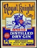 Royal Knight Gin Label