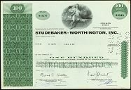 Studebaker-Worthington Stock Certificate