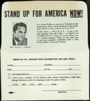 VINTAGE GEORGE WALLACE STAND UP FOR AMERICA POLITICAL CONTRIBUTION ENVELOPE