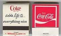 Coca-Cola soda Matchbooks