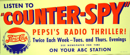 Pepsi Cola Radio Spy Poster 1950s