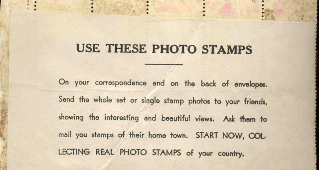 12 VINTAGE PHOTO STAMPS / MORRISTOWN NEW JERSEY