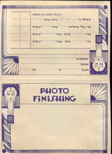 VINTAGE PHOTO FINISHING AMERICAN ENVELOPE