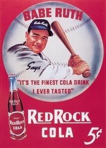 BABE RUTH RED ROCK SODA TIN SIGN REPRODUCTION