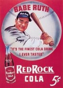 BABE RUTH RED ROCK SODA TIN SIGN REPRODUCTION