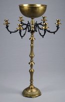LARGE CAST IRON FLOOR CANDLEABRA CANDLE HOLDER