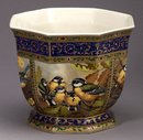 PORCELAIN TRANSFERWARE GARDEN PLANTER / NEW