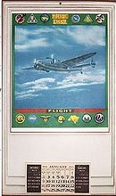 VINTAGE WORLD WAR II ARMY AIR CORPS CALENDAR