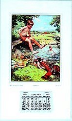 Swimming Hole Calendar 1927