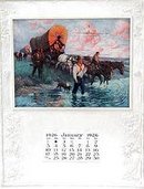 VINTAGE 1926 COVERED WAGON CALENDAR