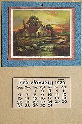 VINTAGE 1929 SUMMER SCENE CALENDAR