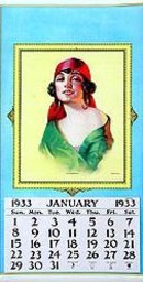 1930 Marchetta Gypsy Lady Calendar