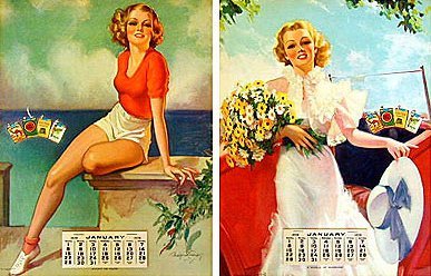 Lucky Strike Cigarette Calendars 1939