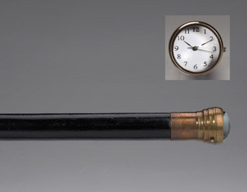 Clock Walking Cane Stick - Brass