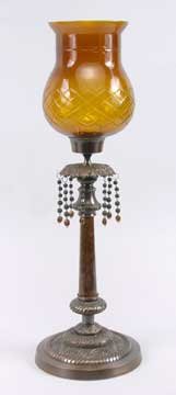 Amber Hurricane Lamp