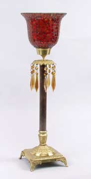 Hurricane Beaded Lamp Candleholder