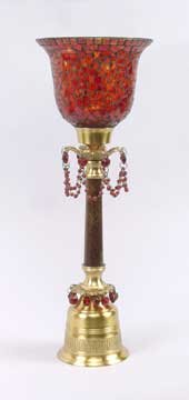 Red Glass Candleholder Mosaic