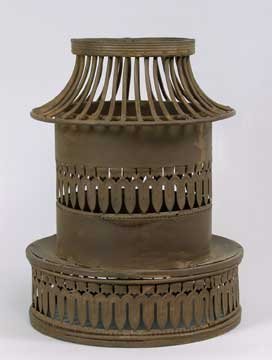 METAL CONTEMPORARY PILLAR CANDLE HOLDER / NEW