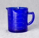 REPRODUCTION NEW BLUE DEPRESSION GLASS MEASURE CUP