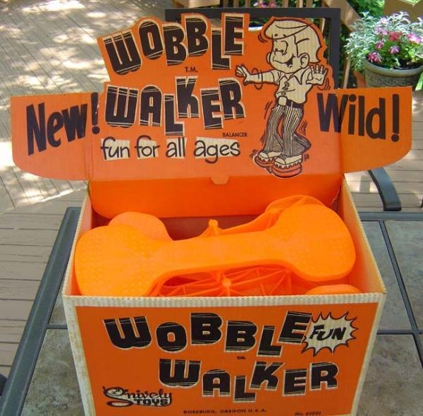 VINTAGE 1950s WOBBLE WALKERS TOY STORE DISPLAY