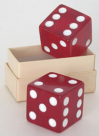 Jumbo Bakelite Dice in Original Box