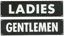 Aluminum Restroom Signs - Ladies Gentlemen 1950s