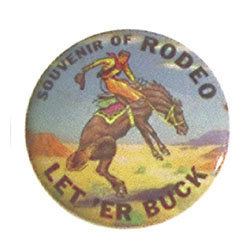 4 VINTAGE 1950S RODEO COWBOY PATCHES AND PINS