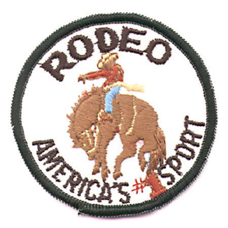 4 VINTAGE 1950S RODEO COWBOY PATCHES AND PINS