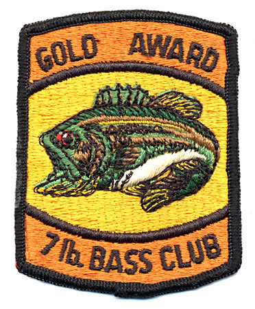 4 VINTAGE BASS FISHING PATCHES NOS 1960S