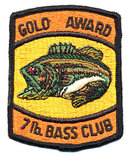 4 VINTAGE BASS FISHING PATCHES NOS 1960S