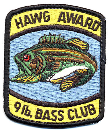 4 VINTAGE BASS FISHING PATCHES NOS 1960S