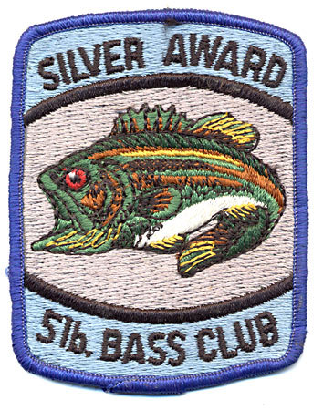 4 VINTAGE BASS FISHING PATCHES NOS 1960S