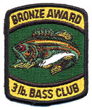 4 VINTAGE BASS FISHING PATCHES NOS 1960S