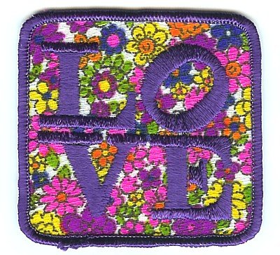 3 VINTAGE HIPPIE LOVE PATCHES NOS 1960S