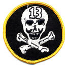 3 VINTAGE SKELETON SCARY PATCHES / HALLOWEEN