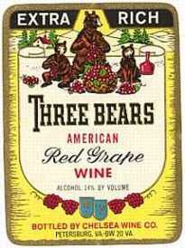 Three Bears Wine Label